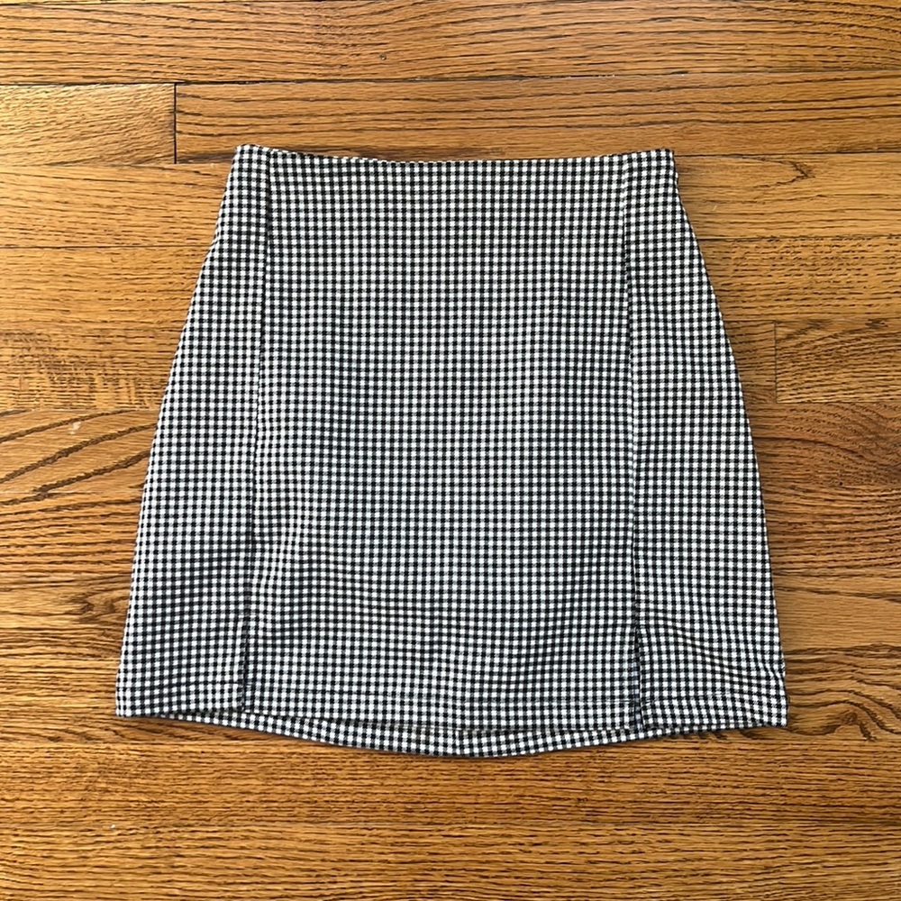 John Galt Checkered Mini Skirt